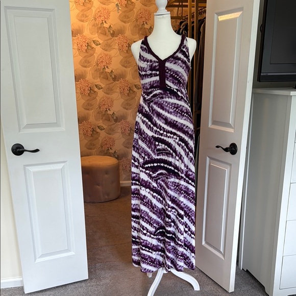 Soma Purple and White Halter Sundress Maxi - Picture 4 of 6